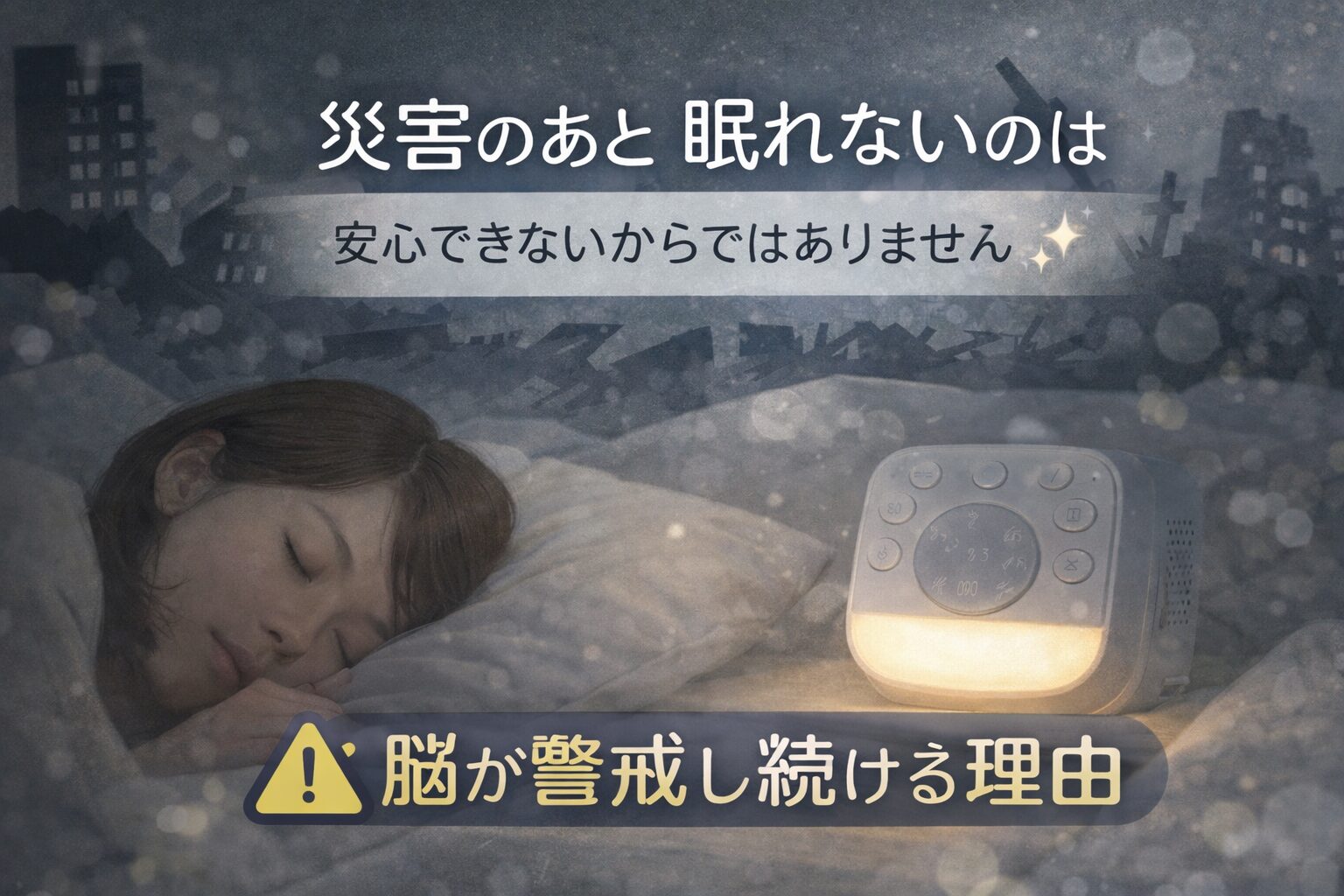 災害後に眠れないのは異常ではありません｜脳が警戒を解いていないだけです