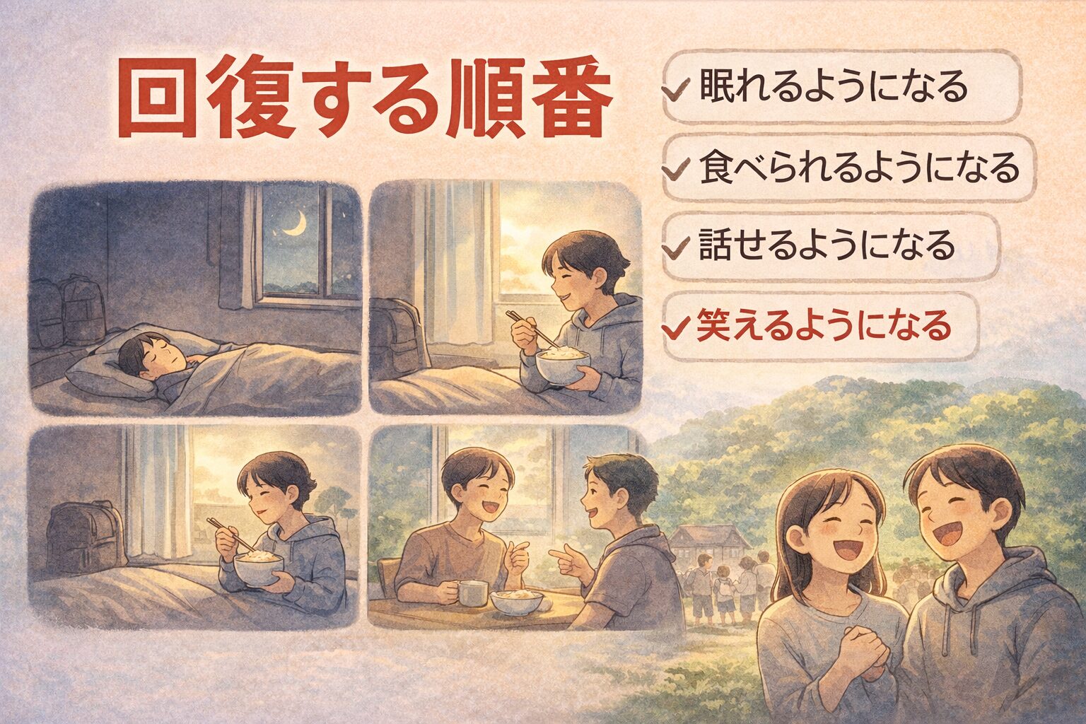 人が回復する順番｜安心は突然戻らない