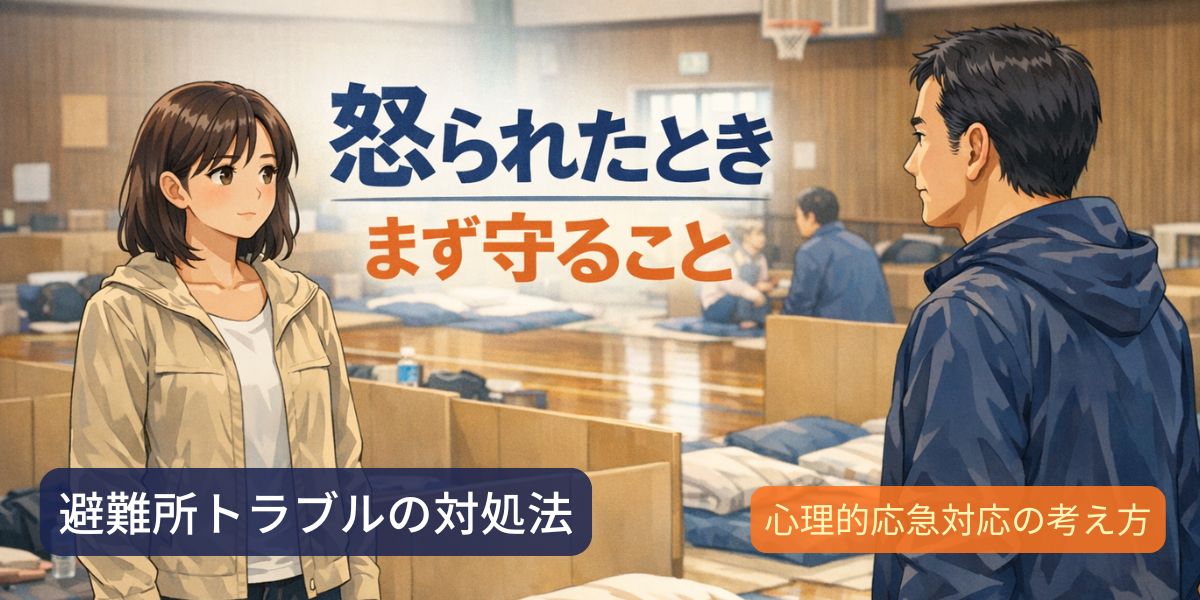 避難所で怒鳴られたときの対処法｜謝ると悪化する理由と安全な離れ方