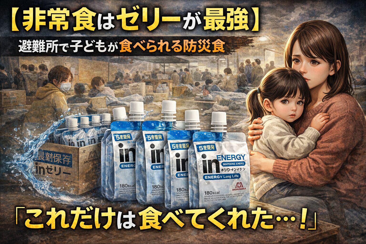 【非常食はゼリーが最強】避難所で子どもが食べられる防災食｜本当に助かった理由