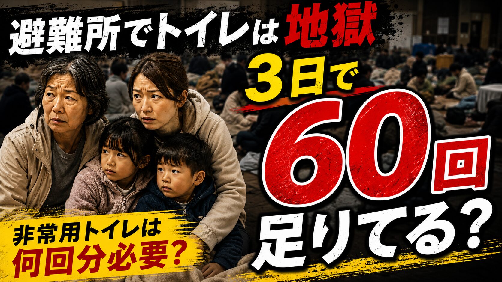 【避難所でトイレは地獄】非常用トイレは何回分必要？後悔しない選び方