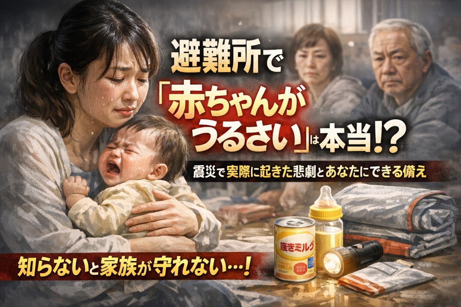 避難所で赤ちゃんがうるさいは本当か？