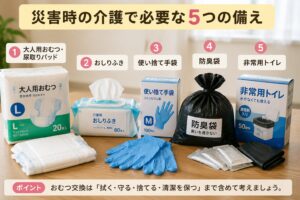 災害時の介護で必要な5つの備え