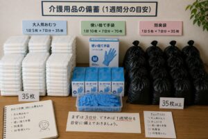 介護用品は何日分必要?